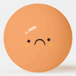 Grappig gezicht. Emoji. Emoticon. Sad Pingpongbal