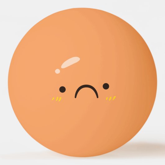Grappig gezicht. Emoji. Emoticon. Sad Pingpongbal (Achterkant)