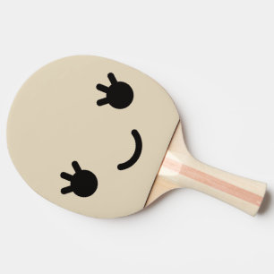 Grappig gezicht. Emoji. Emoticon. Tafeltennisbatje