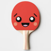 Grappig gezicht. Emoji. Emoticon. Tafeltennisbatje (Achterkant)