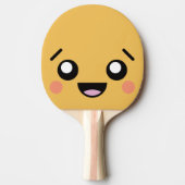 Grappig gezicht. Emoji. Emoticon. Tafeltennisbatje (Voorkant)