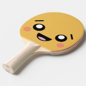 Grappig gezicht. Emoji. Emoticon. Tafeltennisbatje (Voorkant Gekanteld)