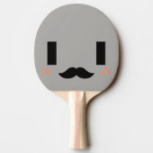 Grappig gezicht. Emoji. Emoticon. Tafeltennisbatje (Achterkant)