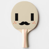 Grappig gezicht. Emoji. Emoticon. Tafeltennisbatje (Voorkant)