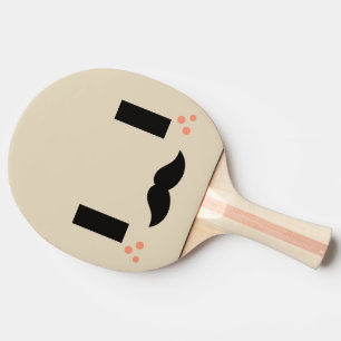 Grappig gezicht. Emoji. Emoticon. Tafeltennisbatje