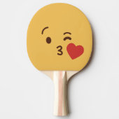 Grappig gezicht. Emoji. Emoticon. Tafeltennisbatje (Voorkant)