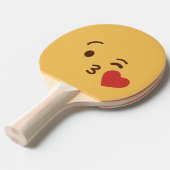 Grappig gezicht. Emoji. Emoticon. Tafeltennisbatje (Voorkant Gekanteld)
