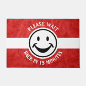 Grappig gezicht en je rug. en ideeën deurmat (Voorkant)