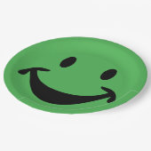 Grappig gezicht en je rug. en ideeën papieren bordje (Gekanteld)