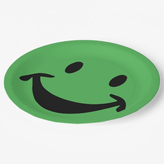 Grappig gezicht en je rug. en ideeën papieren bordje (Gekanteld)