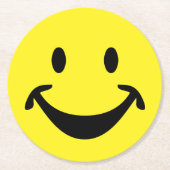 Grappig gezicht en je rug. en ideeën ronde kartonnen onderzetter (Voorkant)