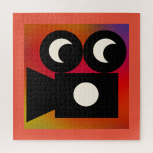 Grappig gezicht filmcamera Kinder Legpuzzel