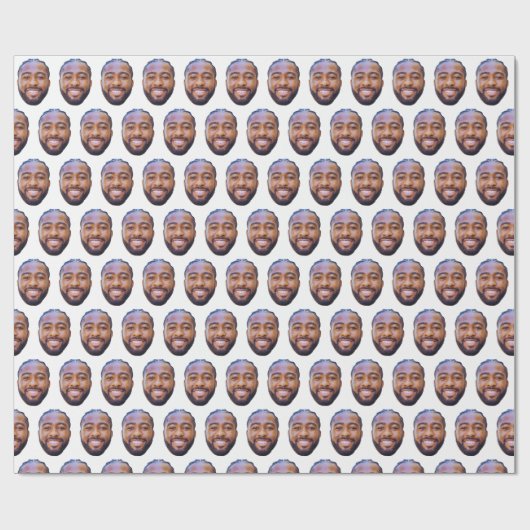 Grappig gezicht foto cadeau cadeaupapier (Vlak)