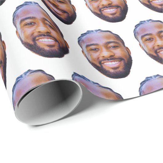 Grappig gezicht foto cadeau cadeaupapier (Rol Hoek)