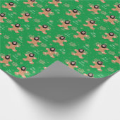 Grappig Gezicht Ginger Cookie Vrolijk Kerstmis Spa Cadeaupapier (Hoek)