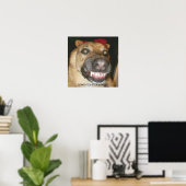 Grappig gezicht GSD hond niet voeden na middernach Poster (Thuiskantoor)