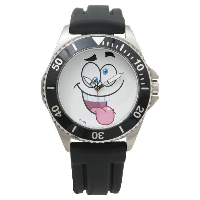 grappig gezicht horloge (Voorkant)
