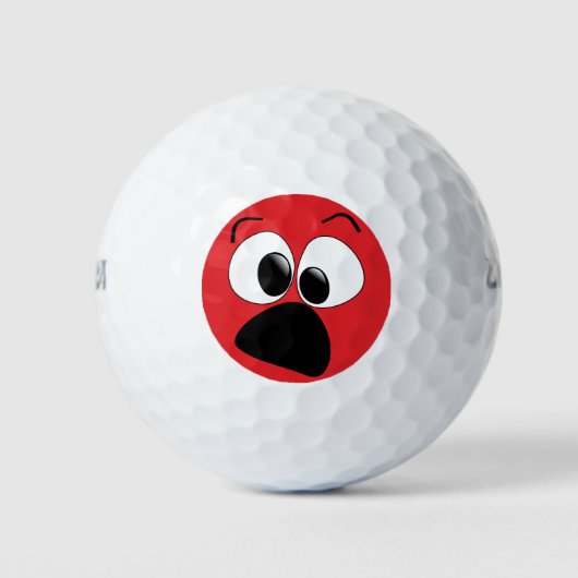 Grappig Gezicht Humor Golfballen (Voorkant)