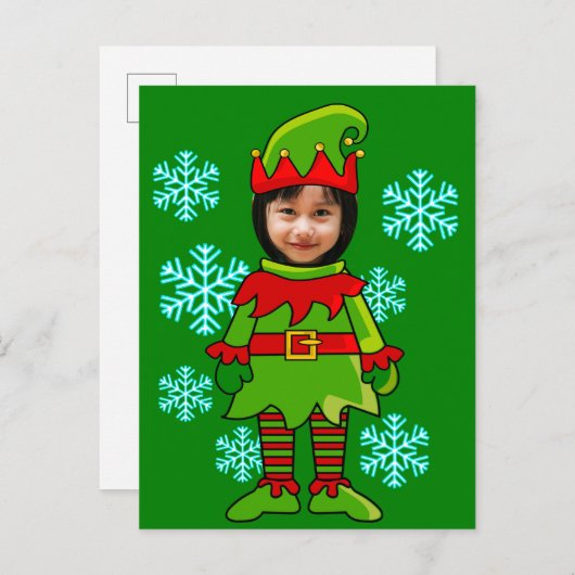 Grappig gezicht in briefkaart (Voorkant / Achterkant)