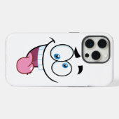 grappig gezicht iPhone hoesje (Achterkant horizontaal)