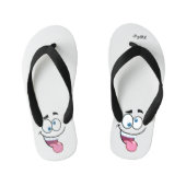 grappig gezicht kinder teenslippers (Voetbed)
