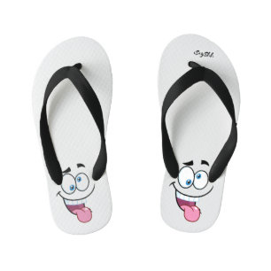 grappig gezicht kinder teenslippers