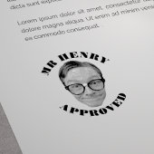 Grappig gezicht leraar goedgekeurd rubberstempel