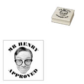 Grappig gezicht leraar goedgekeurd rubberstempel (Gestempeld)