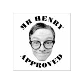 Grappig gezicht leraar goedgekeurd rubberstempel (Afrduk)