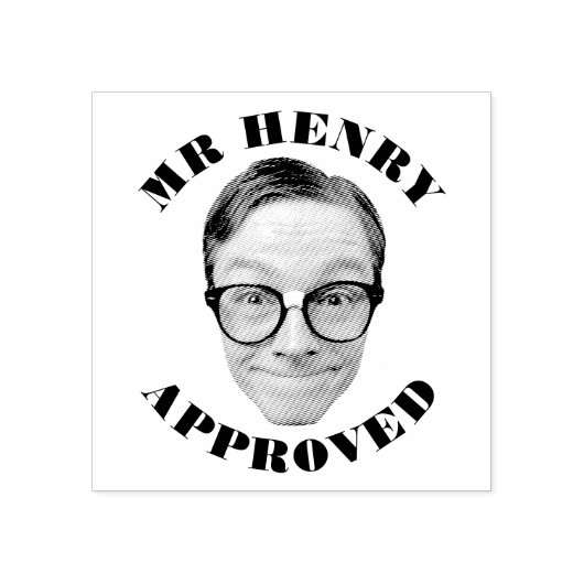 Grappig gezicht leraar goedgekeurd rubberstempel (Afrduk)