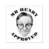 Grappig gezicht leraar goedgekeurd zelfinktende stempel (Design)