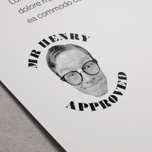 Grappig gezicht leraar goedgekeurd  zelfinktende stempel