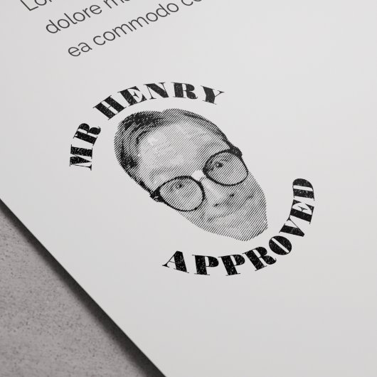 Grappig gezicht leraar goedgekeurd zelfinktende stempel