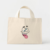 grappig gezicht mini tote bag (Voorkant)