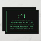 Grappig Gezicht Minimal Programmer Afstuderen Uitn Kaart (Voorkant / Achterkant)