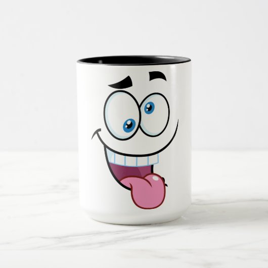 grappig gezicht mok (Midden)