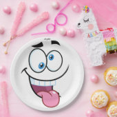 grappig gezicht papieren bordje (Feest)