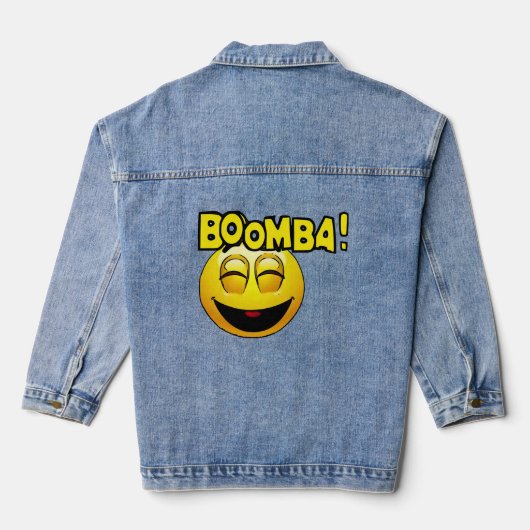 Grappig gezicht peuter T-shirt Denim Jacket (Achterkant)