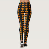 Grappig Gezicht Pompoen Leggings (Achterkant)