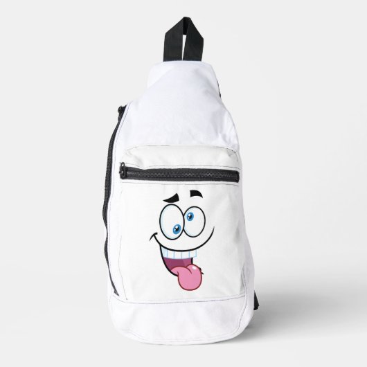 grappig gezicht sling bag (Voorkant)