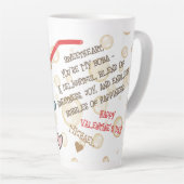 Grappig gezicht | U bent mijn Boba Foto Latte Mok (Rechterhoek)