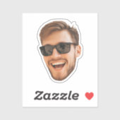 Grappig gezicht uitgesneden aangepaste foto sticker (Vel)