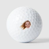 Grappig Gezicht Uitgesneden Vrouwen Golfer Custom  Golfballen (Voorkant)