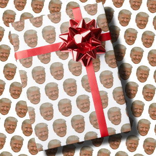 Grappig gezicht van Trump Cadeaupapier