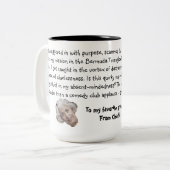 Grappig gezicht | Verspreide oma/opa amusant Tweekleurige Koffiemok (Voorkant links)