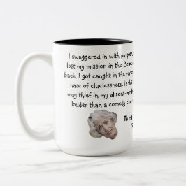 Grappig gezicht | Verspreide oma/opa amusant Tweekleurige Koffiemok