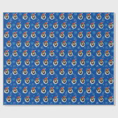 Grappig gezicht Vrolijk kerstfeest in het Spaans F Cadeaupapier (Vlak)