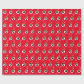 Grappig gezicht Vrolijk kerstfeest in het Spaans F Cadeaupapier (Vlak)