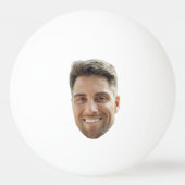Grappig Gezicht Wit Ping Pong Bal Ontwerp Pingpongbal (Voorkant)