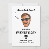 Grappig gezichts foto Fijne Vaderdag Kaart (Voorkant)